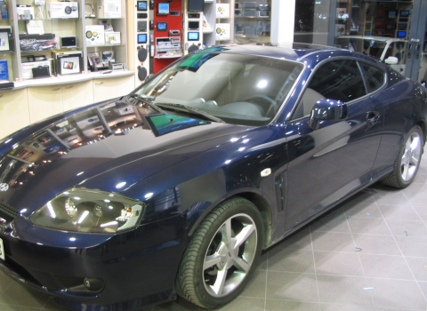 Hyundai S Coupe Car Cinema Kenwood KVT 727DVD.
