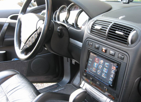 Porsche Cayenne. Car Cinema Navigation Kenwood.