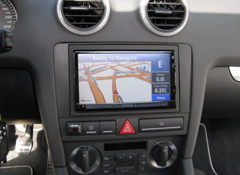 Audi S3. Car Cinema Navigation Kenwood DNX8220BT-Clifford.