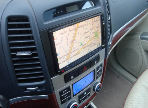  Hyundai Santa Fe Car Cinema kenwood DDX8022BT Alpine.
